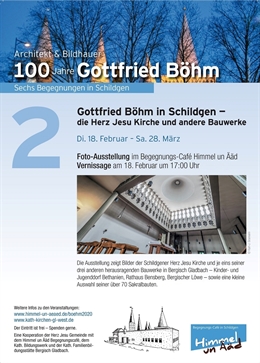 Foto-Ausstellung „Gottfried Böhm in Schildgen - die Pfarrkirche Herz Jesu und andere herausragende Bauwerke“ - Vernissage